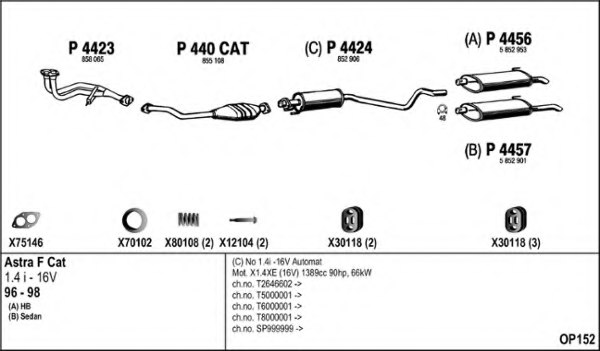 FENNO OP152 Exhaust System